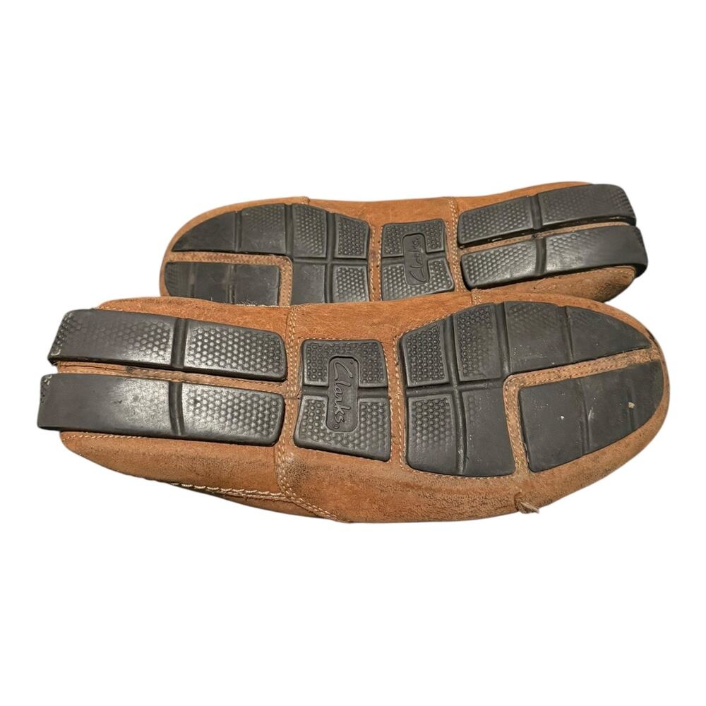 Clarks Men’s Ashmont Way Brown Cognac Leather Driving Loafer 9 G - Picture 9 of 9